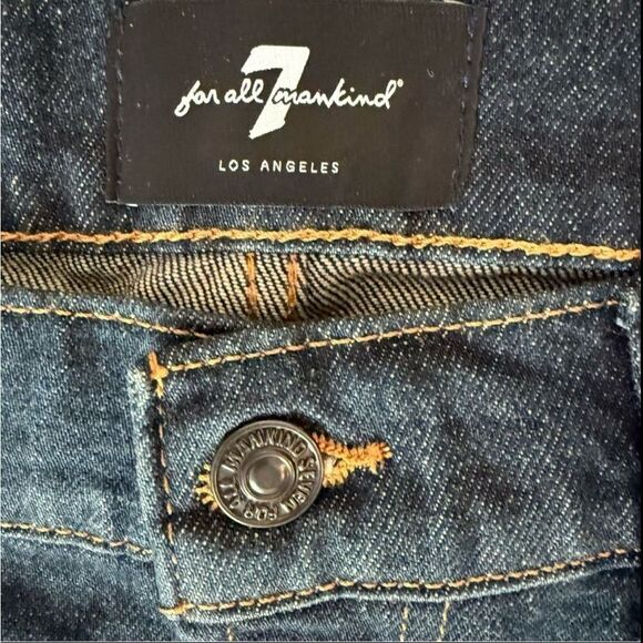 7 For All Mankind The Straight Classic Dark Blue Jeans Los Angeles Men’s Size 34 - Picture 4 of 12